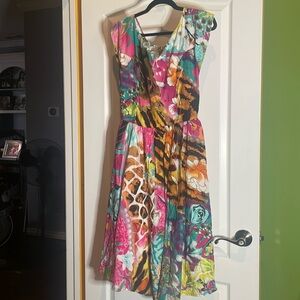 Chaudry dress Size small NWT SAMPLE P2P 18 tye back 🩷🧡🌸💙🩵